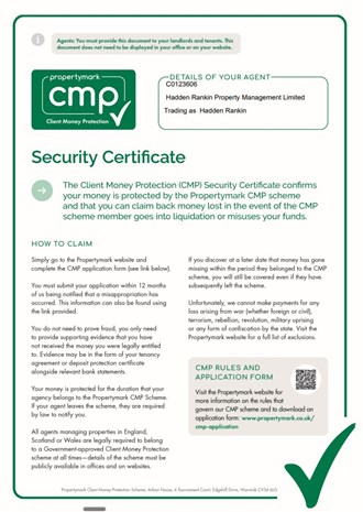 CMP Security Certificate